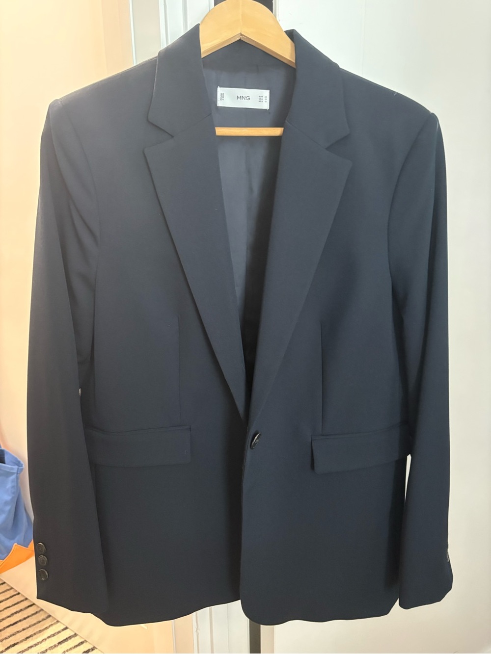 Mango Women's Navy Single-Button Blazer